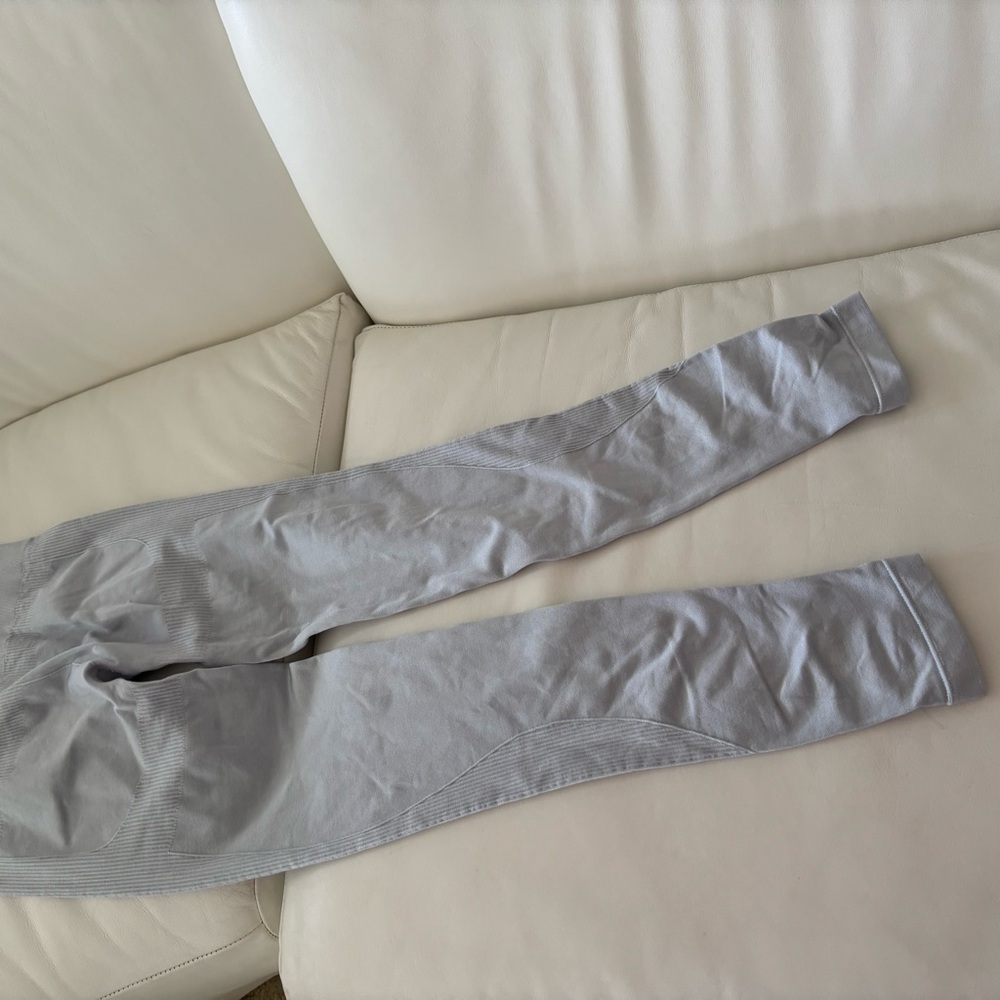 Gray Ribbed Leggings